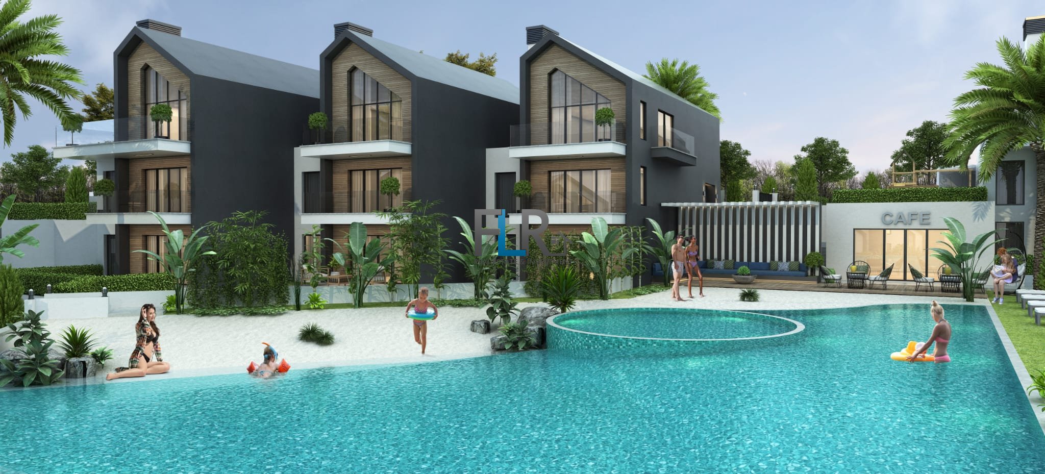 Modern Country Seaview Houses with flexible Payment Plan for Investment in Kusadasi